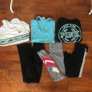 HUGE Victoria's Secret PINK Leggings Tops BUNDLE